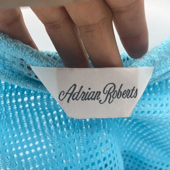 Vintage Terry cloth Swim Coverup house Dress Adrian Roberts 80s 90s oversized - Picture 7 of 7